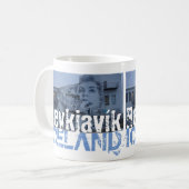 Reykjavik IJsland - straatmuurschildering Koffiemok (Voorkant links)