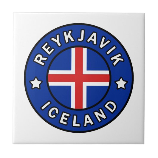 Reykjavik IJsland Tegeltje (Voorkant)