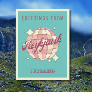 Reykjavik IJsland vakantie Retro  Briefkaart
