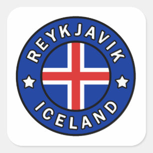 Reykjavik Ijsland Vierkante Sticker