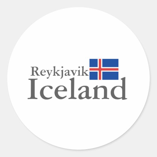 Reykjavik, IJslands Sticker (Voorkant)