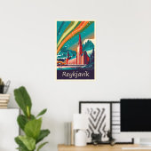 Reykjavik, Islande, poster Voyage (Bureau à domicile)