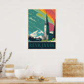 Reykjavik, Islande, poster Voyage (Cuisine)