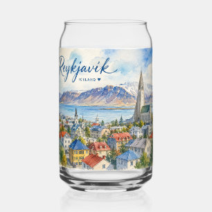 Reykjavik Islande souvenir aquarelle
