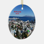 Reykjavik kerstornament keramisch ornament (Rechts)