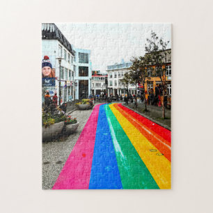 Reykjavik Kleurrijke Straatpuzzel Legpuzzel