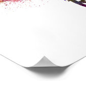 Reykjavik skyline in waterverf poster (Hoek)