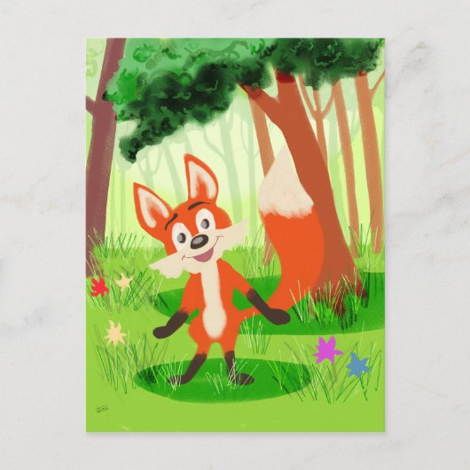 Reynard het Fox Briefkaart (Voorkant)