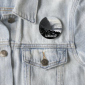 Reynisfjara Beach IJsland Ronde Button 5,7 Cm (In situ)