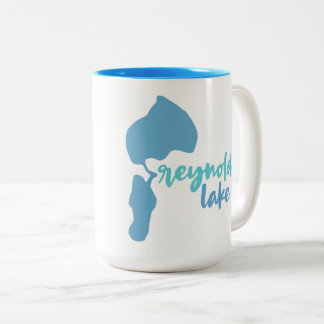 Reynolds Lake, Paw Paw, Michigan Tweekleurige Koffiemok