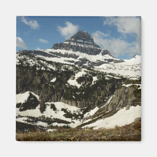 Reynolds Mountain vanaf Logan Pass in Glacier Park Magneet (Voorkant)