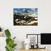 Reynolds Mountain vanaf Logan Pass in Glacier Park Poster (Thuiskantoor)