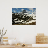 Reynolds Mountain vanaf Logan Pass in Glacier Park Poster (Keuken)