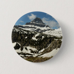 Reynolds Mountain vanaf Logan Pass in Glacier Park Ronde Button 5,7 Cm