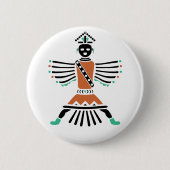 Rez Knifewing Warrior Ronde Button 5,7 Cm (Voorkant)