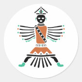 Rez Knifewing Warrior Ronde Sticker (Voorkant)