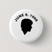 RFK: 6 juni 1968 Ronde Button 3,2 Cm (Voorkant)
