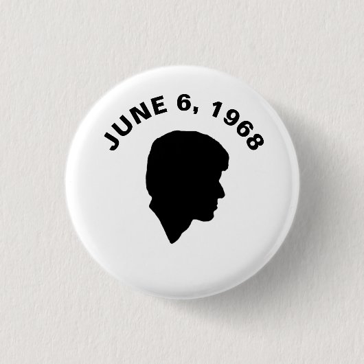 RFK: 6 juni 1968 Ronde Button 3,2 Cm (Voorkant)