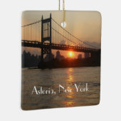 "RFK Bridge at Sunset" Astoria NY Ceramic Ornament (Rechts)