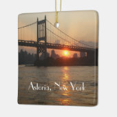 "RFK Bridge at Sunset" Astoria NY Ceramic Ornament (Links)