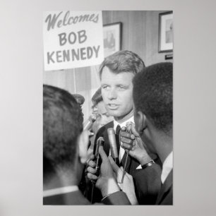 RFK die aan Verslaggevers spreekt - Atlantic City  Poster