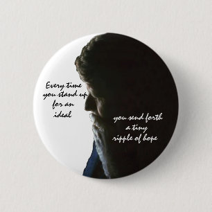 RFK: Een sprankje hoop Ronde Button 5,7 Cm