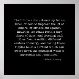 RFK Ripple of Hope Quote Poster