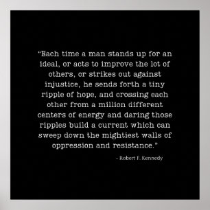 RFK Ripple of Hope Quote Poster