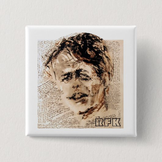 RFK VIERKANTE BUTTON 5,1 CM (Voorkant)