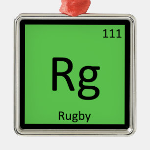 Rg - Periodiek tabelsymbool voor sportweddenchemie Metalen Ornament