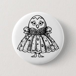 RG RA Ei Kunst Ronde Button 5,7 Cm