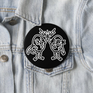 RG RA Eierkunst Ronde Button 4,0 Cm