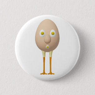RG & RA Grappig Ei Karakter Lief Ontwerp Ronde Button 5,7 Cm