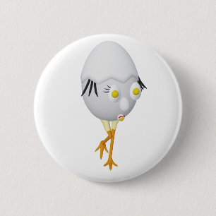 RG & RA Grappig Ei Karakter Schattig Ontwerp Ronde Button 5,7 Cm