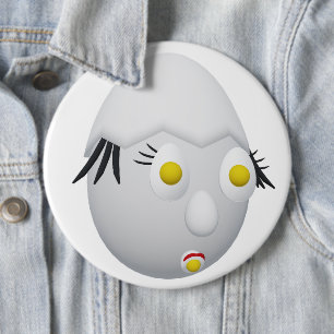 RG & RA Grappig Eipersonage Leuk Ontwerp Ronde Button 6,0 Cm