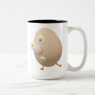 RG & RA Grappig Eipersonage Leuk Ontwerp Tweekleurige Koffiemok