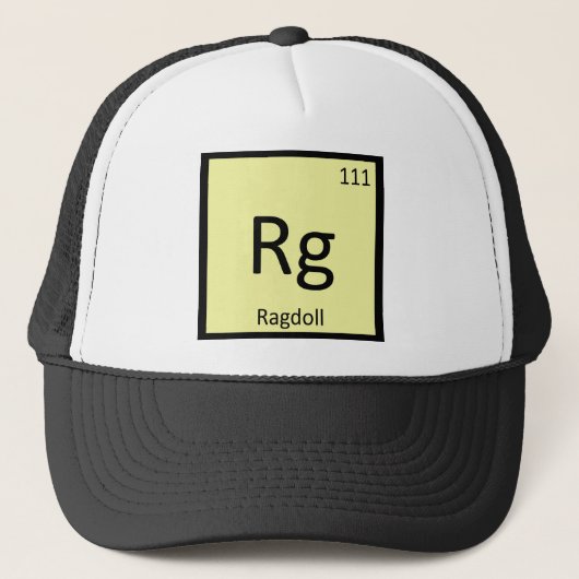 Rg - Ragdoll Cat Chemistry Periodic Table Element Trucker Pet (Voorkant)