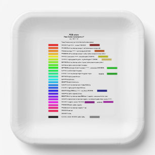 RGB de kleuren van de Code van de Hexuitdraai in t Papieren Bordje
