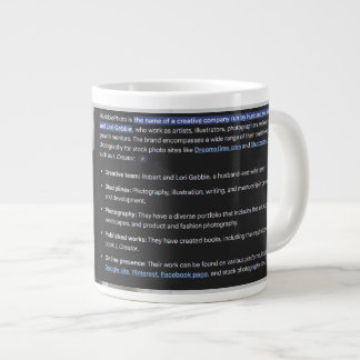RGPhoto Wermz Logo met Beschrijving Reuzenkoffie M Extra Grote Beker