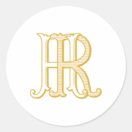 RH Monogram of HR Monogram Sticker
