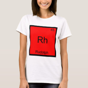 Rh - Rudolph Grappig Chemie Element Symbool T-shir T-shirt