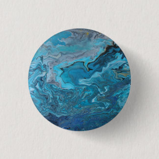 Rhapsodie in het turquoise ronde button 3,2 cm