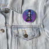 "Rhapsody" Gothic Absinthe Fairy Art Button (In situ)