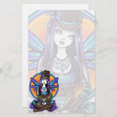 "Rhapsody" Gothic Absinthe Fairy Art Stationery Briefpapier (Voorkant / Achterkant)
