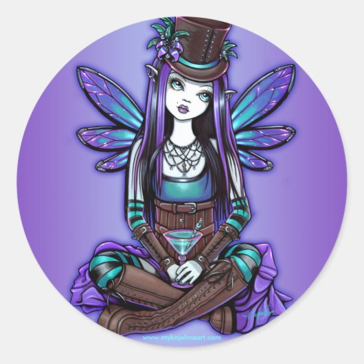 "Rhapsody" Gothic Absinthe Fairy Art Stickers (Voorkant)