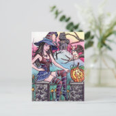 Rhea - Carte postale Haunted House Witch (Debout devant)