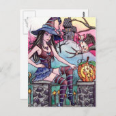 Rhea - Carte postale Haunted House Witch (Devant / Derrière)