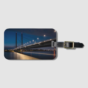 Rheinkniebrücke Dusseldorf, Duitsland Bagagelabel
