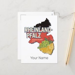 Rheinland-Pfalz Deelstaat Duitsland RLP Feestdagenkaart
