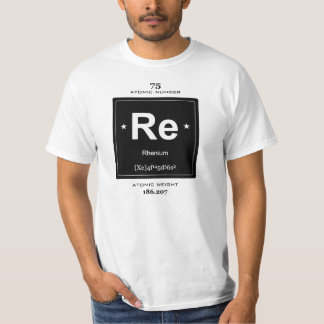 Rhenium Chemical Element t-shirt  badge